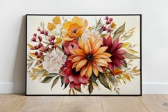 Watercolor Flowers Bouquets, illustration Background Product Image 2