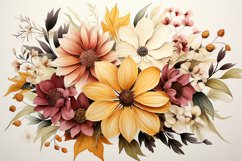 Watercolor Flowers Bouquets, illustration Background Product Image 1