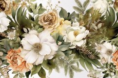 Watercolor Flowers Bouquets, illustration Background Product Image 1