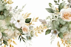 Watercolor Flowers Bouquets, illustration Background Product Image 1