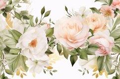 Watercolor Flowers Bouquets, illustration Background Product Image 1
