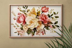 Watercolor Flowers Bouquets, illustration Background Product Image 2