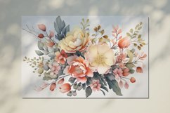 Watercolor Flowers Bouquets, illustration Background Product Image 2
