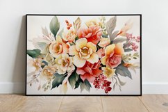 Watercolor Flowers Bouquets, illustration Background Product Image 2