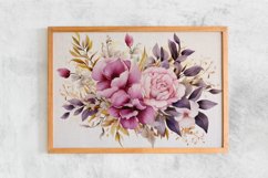 Watercolor Flowers Bouquets, illustration Background Product Image 2