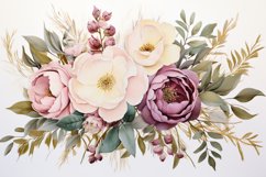 Watercolor Flowers Bouquets, illustration Background Product Image 1