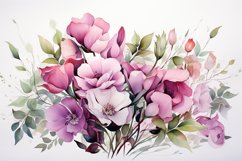 Watercolor Flowers Bouquets, illustration Background Product Image 1
