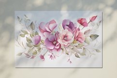 Watercolor Flowers Bouquets, illustration Background Product Image 2