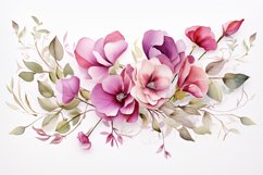 Watercolor Flowers Bouquets, illustration Background Product Image 1