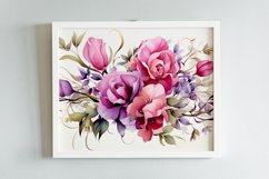 Watercolor Flowers Bouquets, illustration Background Product Image 2