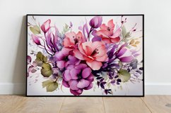 Watercolor Flowers Bouquets, illustration Background Product Image 2