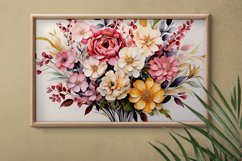 Watercolor Flowers Bouquets, illustration Background Product Image 2