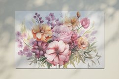 Watercolor Flowers Bouquets, illustration Background Product Image 2