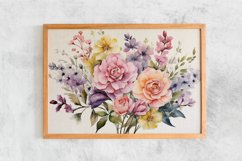 Watercolor Flowers Bouquets, illustration Background Product Image 2