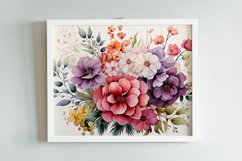 Watercolor Flowers Bouquets, illustration Background Product Image 2