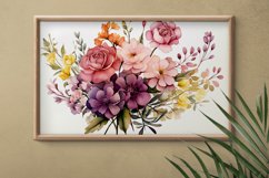 Watercolor Flowers Bouquets, illustration Background Product Image 2