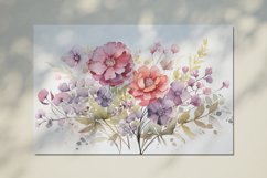 Watercolor Flowers Bouquets, illustration Background Product Image 2