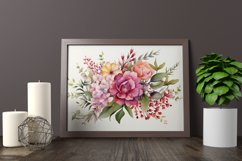 Watercolor Flowers Bouquets, illustration Background Product Image 2