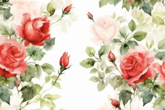 Watercolor Flowers Bouquets, illustration Background Product Image 1