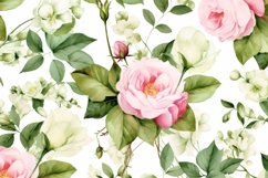 Watercolor Flowers Bouquets, illustration Background Product Image 1