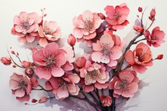 Watercolor Flowers Bouquets, illustration Background Product Image 1