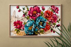 Watercolor Flowers Bouquets, illustration Background Product Image 2