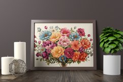 Watercolor Flowers Bouquets, illustration Background Product Image 2