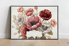 Watercolor Flowers Bouquets, illustration Background Product Image 2