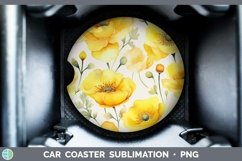 GorgeousWatercolor Flowers Car Coaster design.