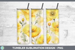 GorgeousWatercolor Flowers Tumbler design.