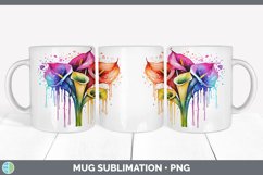 GorgeousWatercolor Flowers Mug Wrap design.