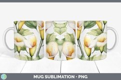 GorgeousWatercolor Flowers Mug Wrap design.