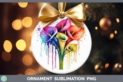 GorgeousWatercolor Flowers Ornament design.