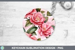 GorgeousWatercolor Flowers Keychain design.