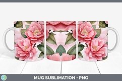 GorgeousWatercolor Flowers Mug Wrap design.