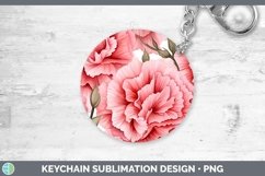 GorgeousWatercolor Flowers Keychain design.