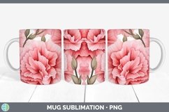 GorgeousWatercolor Flowers Mug Wrap design.