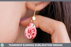 GorgeousWatercolor Flowers Teardrop Earrings design.