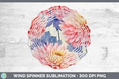 GorgeousWatercolor Flowers Wind Spinner design.