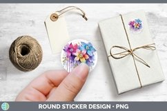 GorgeousWatercolor Flowers Stickers design.