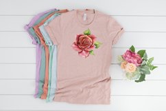 Watercolor garden flowers, hydrangea, roses, tulips Product Image 12