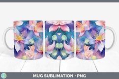 GorgeousWatercolor Flowers Mug Wrap design.