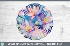 GorgeousWatercolor Flowers Wind Spinner design.