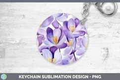 GorgeousWatercolor Flowers Keychain design.