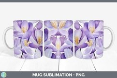 GorgeousWatercolor Flowers Mug Wrap design.
