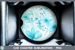 GorgeousWatercolor Flowers Car Coaster design.