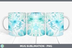 GorgeousWatercolor Flowers Mug Wrap design.