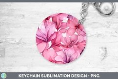 GorgeousWatercolor Flowers Keychain design.
