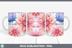 GorgeousWatercolor Flowers Mug Wrap design.