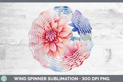 GorgeousWatercolor Flowers Wind Spinner design.
